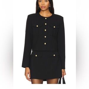 Steve Madden Black Mini Skirt with Gold Accents